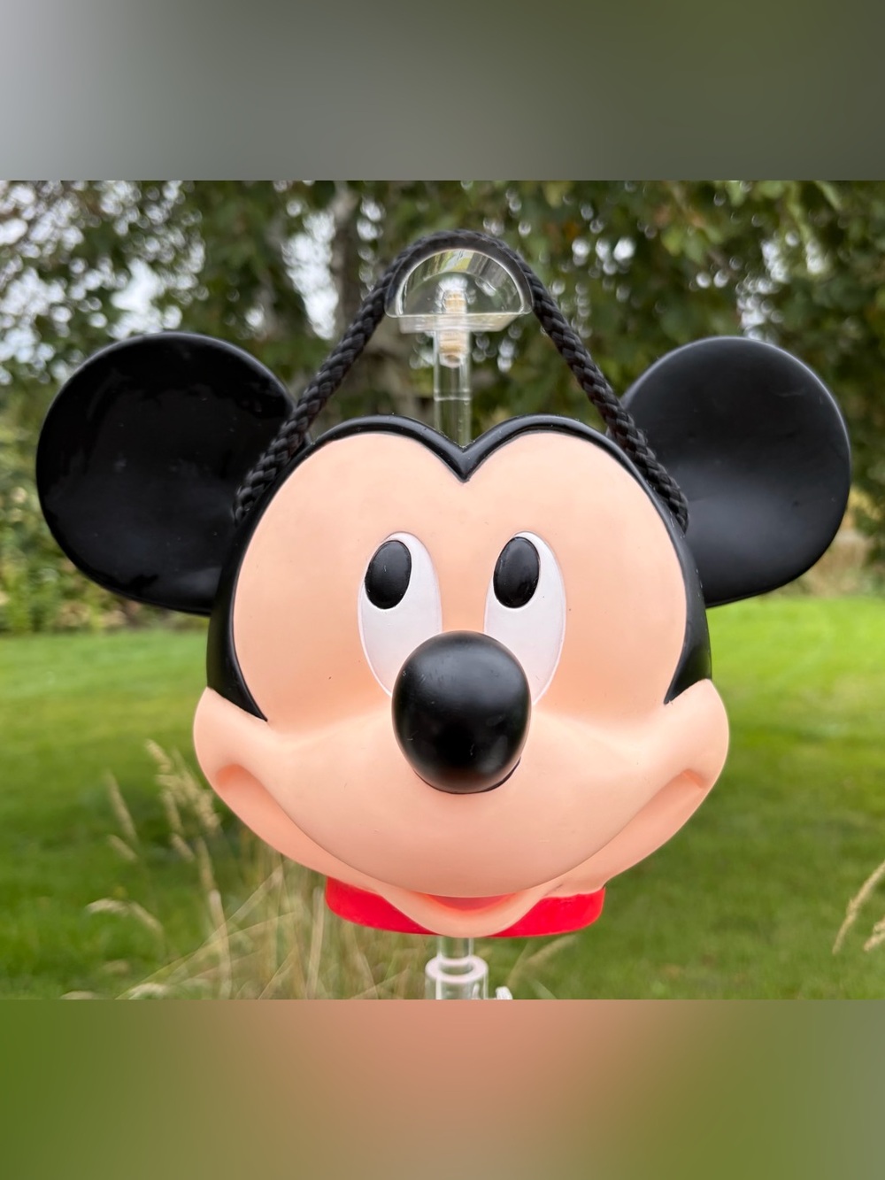 Vintage Disney Mickey Mouse Head Bucket Applause Plastic Pail Excellent
